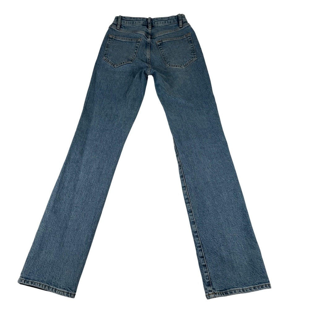 FRAME The Ruler Straight Leg Jeans Women 24 Blue Denim High Rise Stretch Classic - Picture 4 of 11
